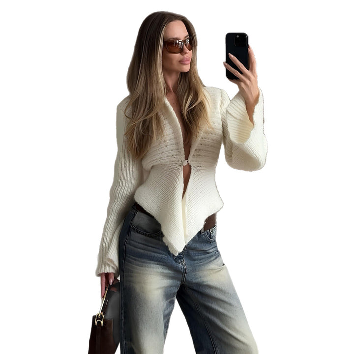 Damernas avslappnade cardigan med öppen front och vida ärmar Mirla-Eva Jonsson