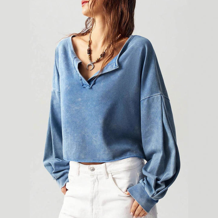 Damernas avslappnade crop-top med vid passform Mirla-Eva Jonsson