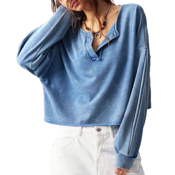 Damernas avslappnade crop-top med vid passform Mirla-Eva Jonsson