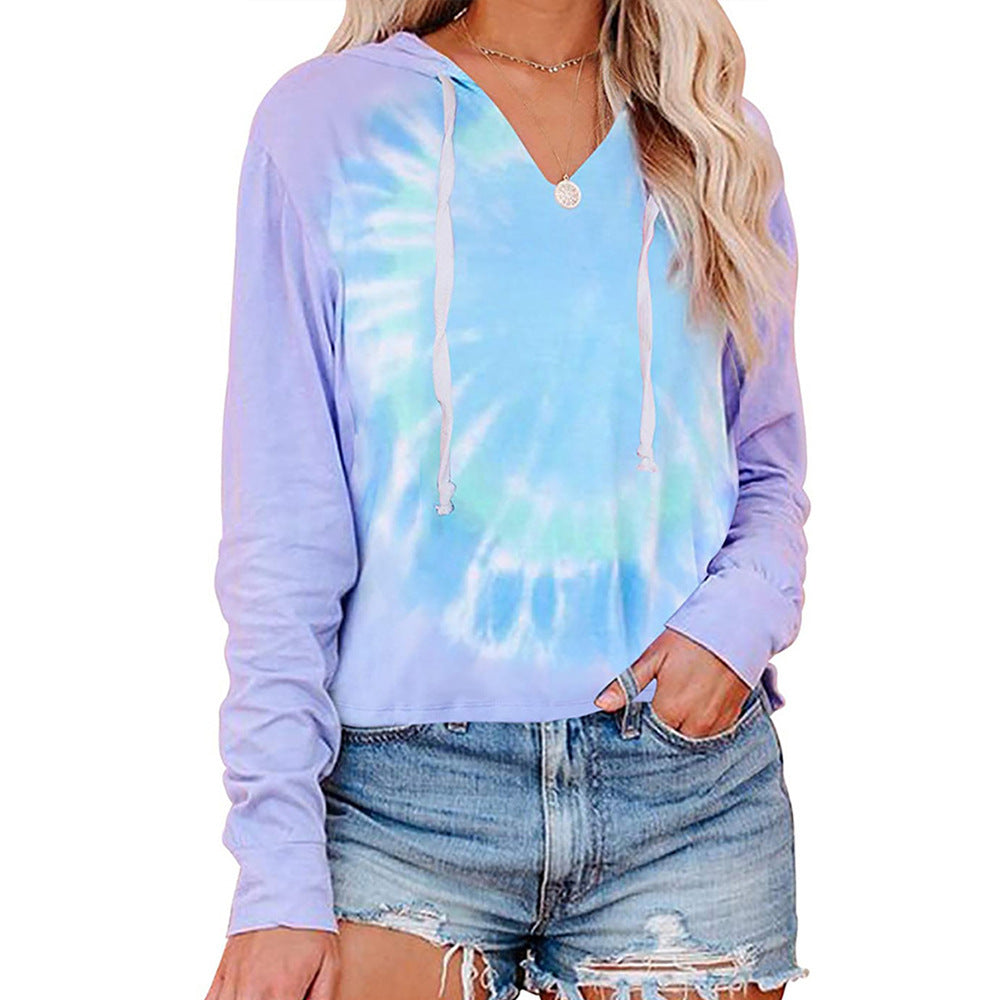 Damernas avslappnade hoodie i moderiktigt tie-dye-design Eva Jonsson-Eva Jonsson