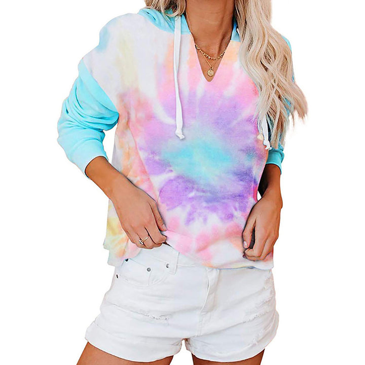 Damernas avslappnade hoodie i moderiktigt tie-dye-design Eva Jonsson-Eva Jonsson