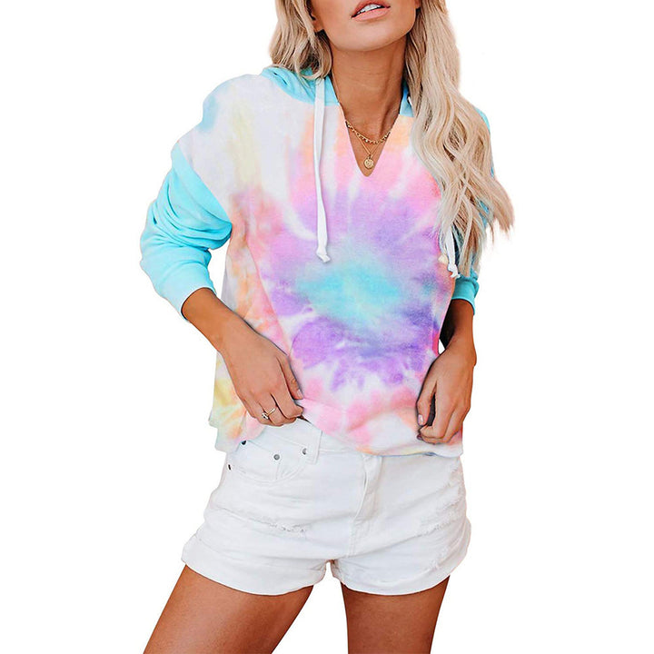 Damernas avslappnade hoodie i moderiktigt tie-dye-design Eva Jonsson-Eva Jonsson
