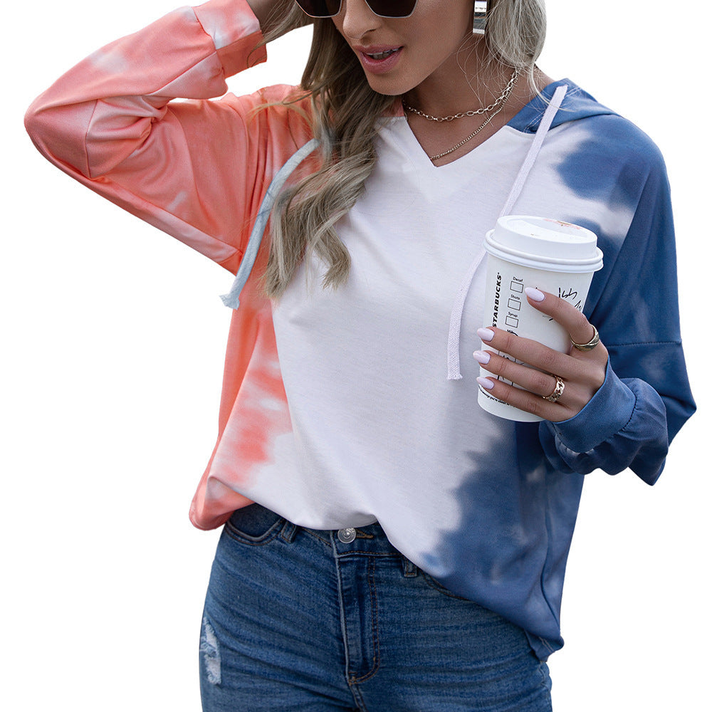 Damernas avslappnade hoodie i moderiktigt tie-dye-design Eva Jonsson-Eva Jonsson