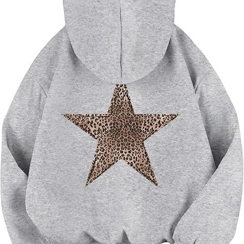Damernas avslappnade hoodie med leopardmönster på Stern Eva Jonsson-Eva Jonsson
