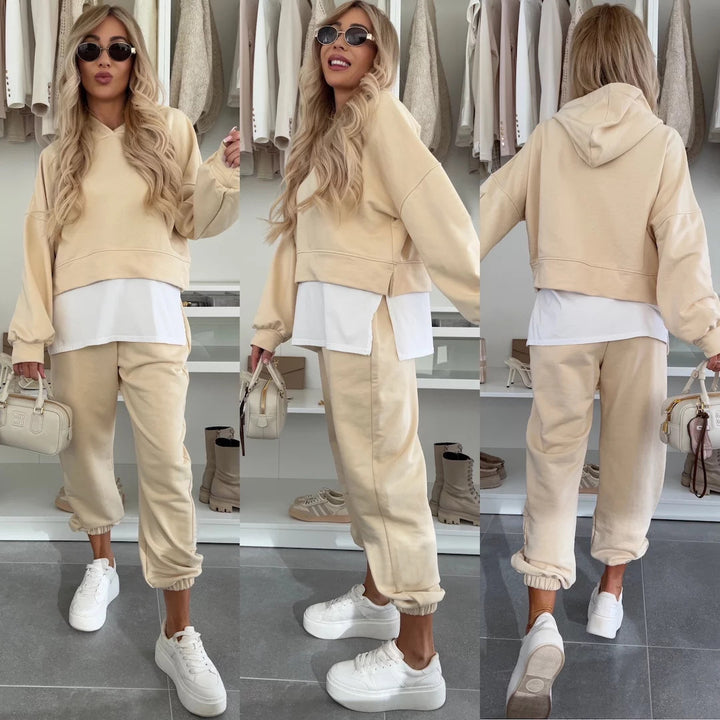 Damernas avslappnade hoodie och joggingset med elastiska muddar Mirla-Eva Jonsson
