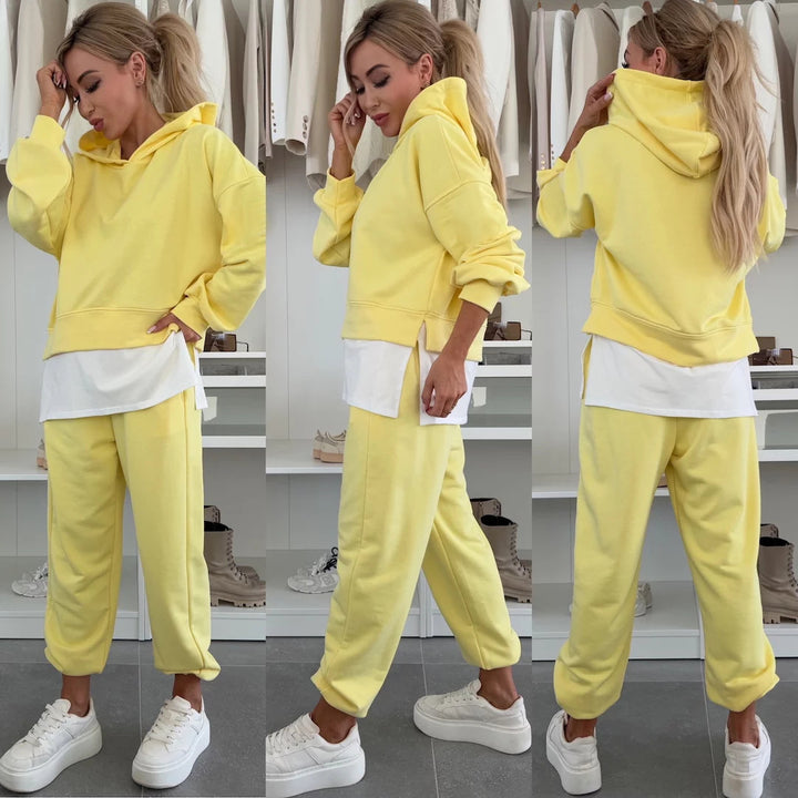 Damernas avslappnade hoodie och joggingset med elastiska muddar Mirla-Eva Jonsson