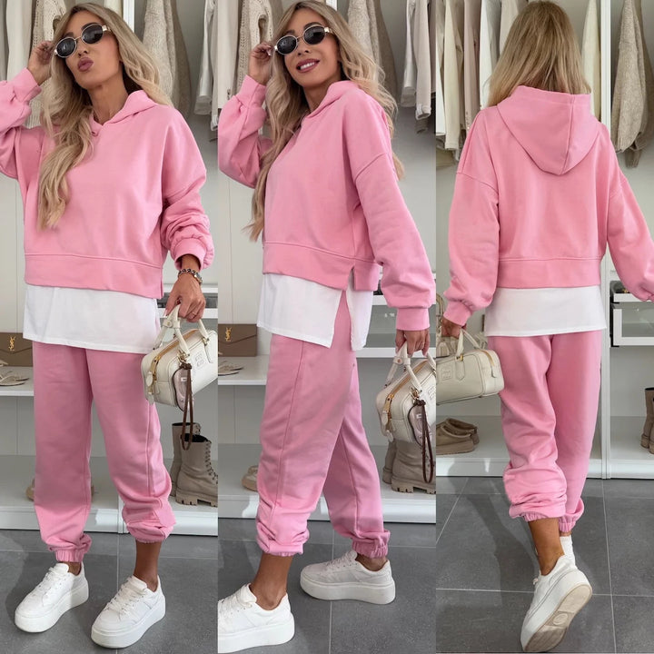 Damernas avslappnade hoodie och joggingset med elastiska muddar Mirla-Eva Jonsson