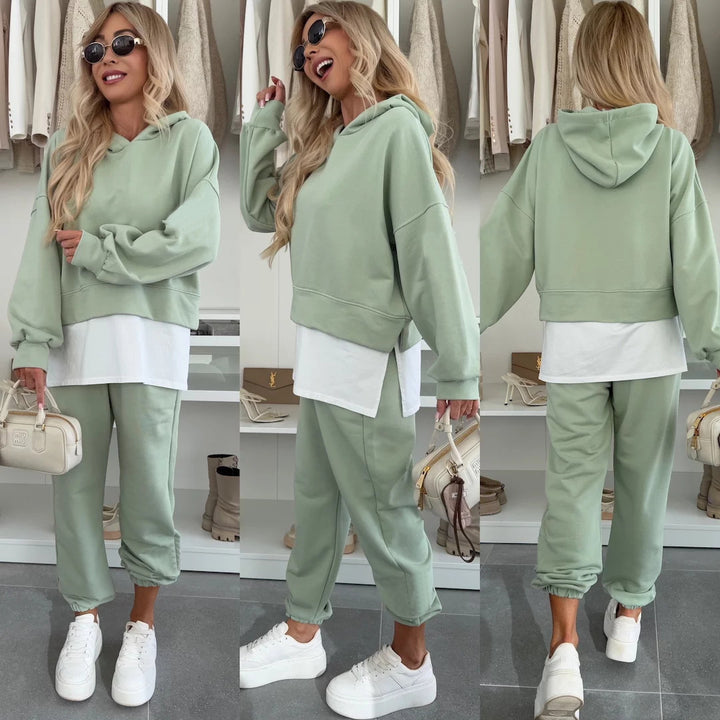 Damernas avslappnade hoodie och joggingset med elastiska muddar Mirla-Eva Jonsson