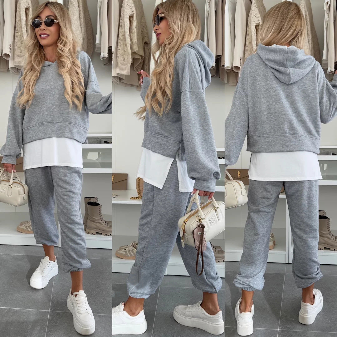Damernas avslappnade hoodie och joggingset med elastiska muddar Mirla-Eva Jonsson
