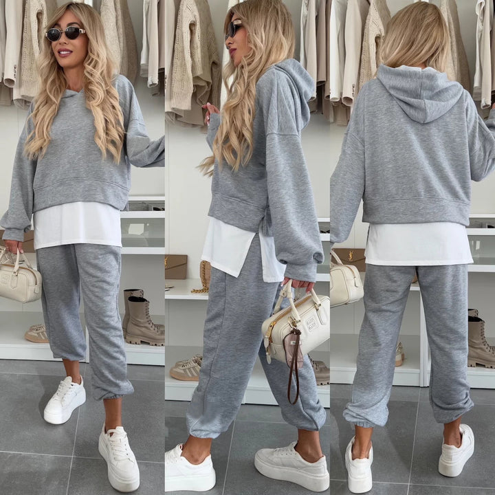 Damernas avslappnade hoodie och joggingset med elastiska muddar Mirla-Eva Jonsson