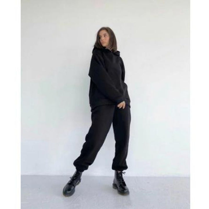 Damernas avslappnade hoodie och träningsbyxor set Mirla-Eva Jonsson