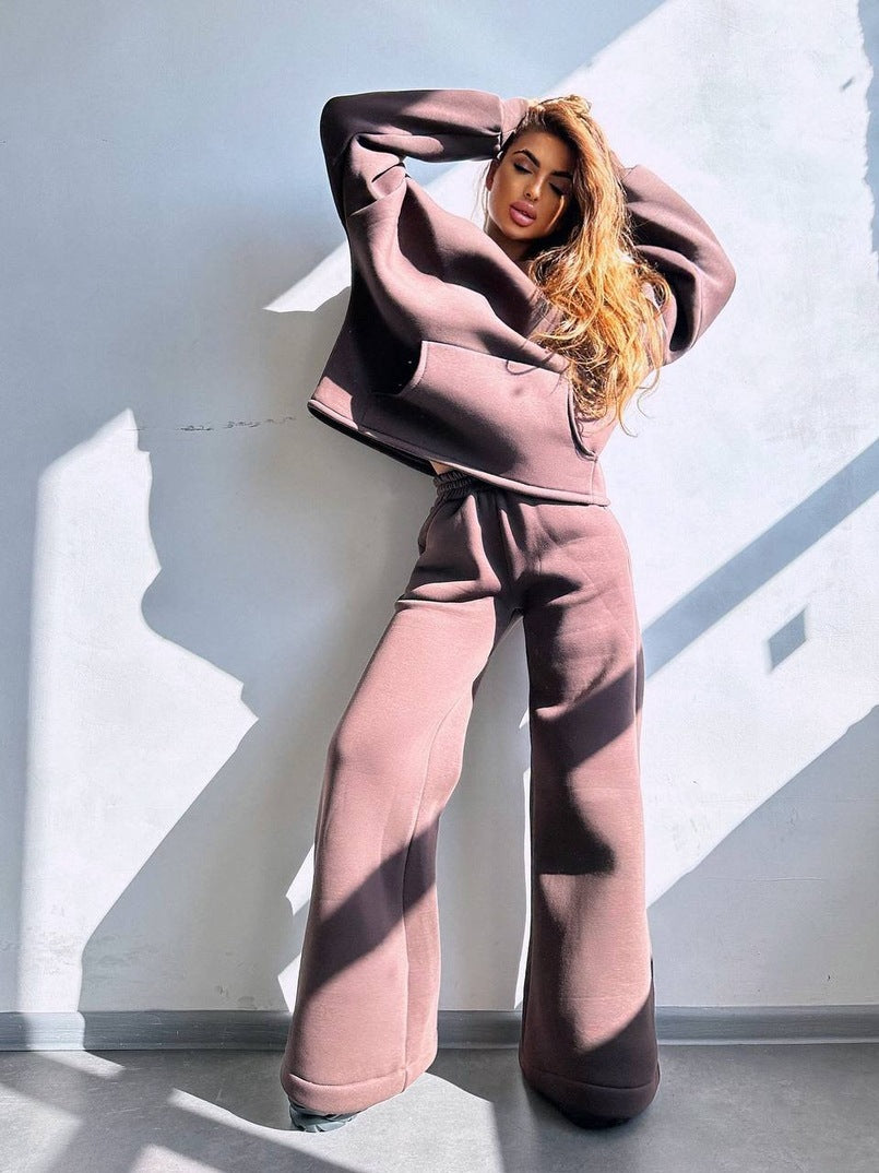 Damernas avslappnade hoodie och vida byxor set Mirla-Eva Jonsson