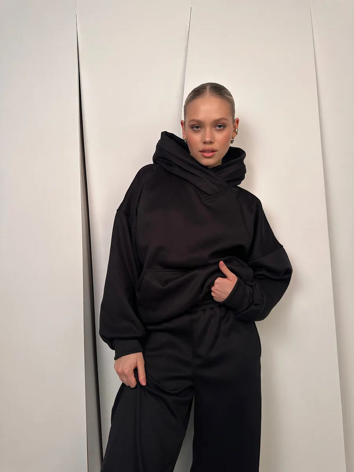 Damernas avslappnade hoodie-set med vid passform Eva Jonsson-Eva Jonsson