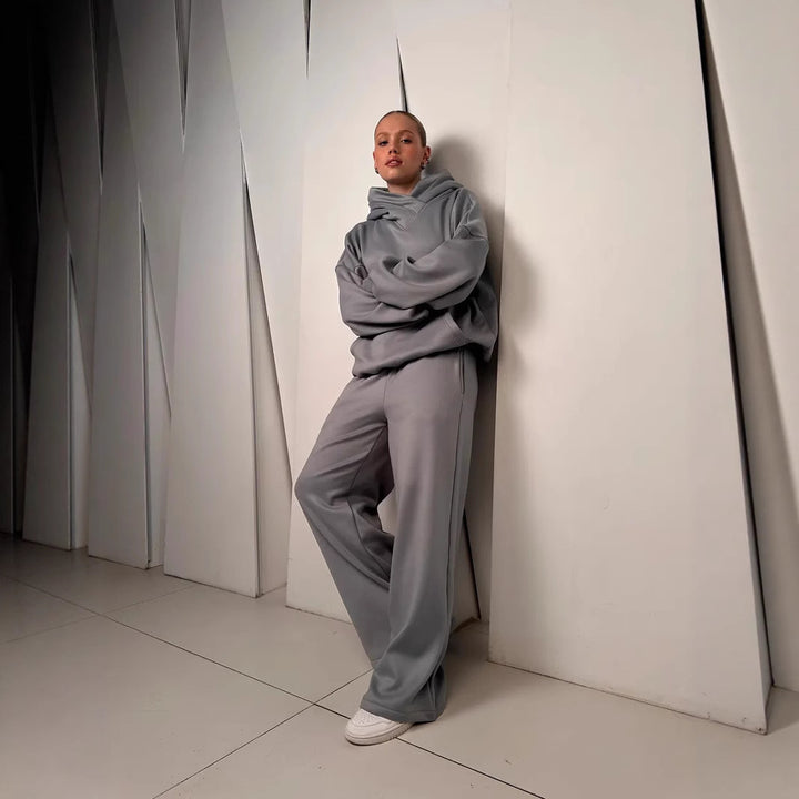 Damernas avslappnade hoodie-set med vid passform Eva Jonsson-Eva Jonsson