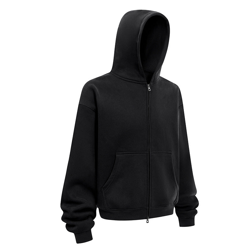 Damernas avslappnade hoodiejacka i mjukt sweatmaterial med praktiska sidofickor Mirla-Eva Jonsson