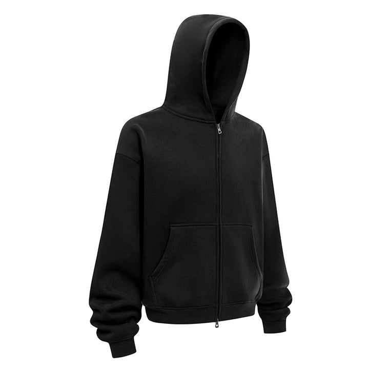 Damernas avslappnade hoodiejacka i mjukt sweatmaterial med praktiska sidofickor Mirla-Eva Jonsson