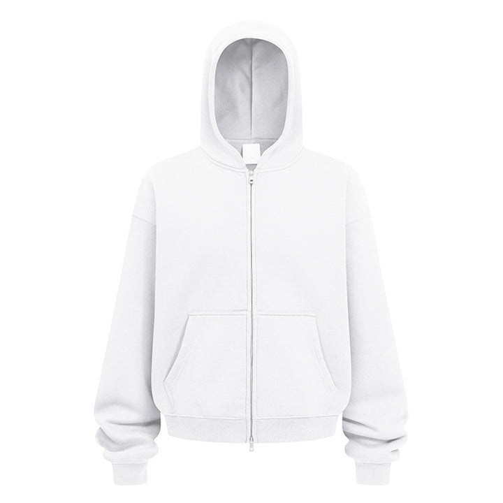 Damernas avslappnade hoodiejacka i mjukt sweatmaterial med praktiska sidofickor Mirla-Eva Jonsson