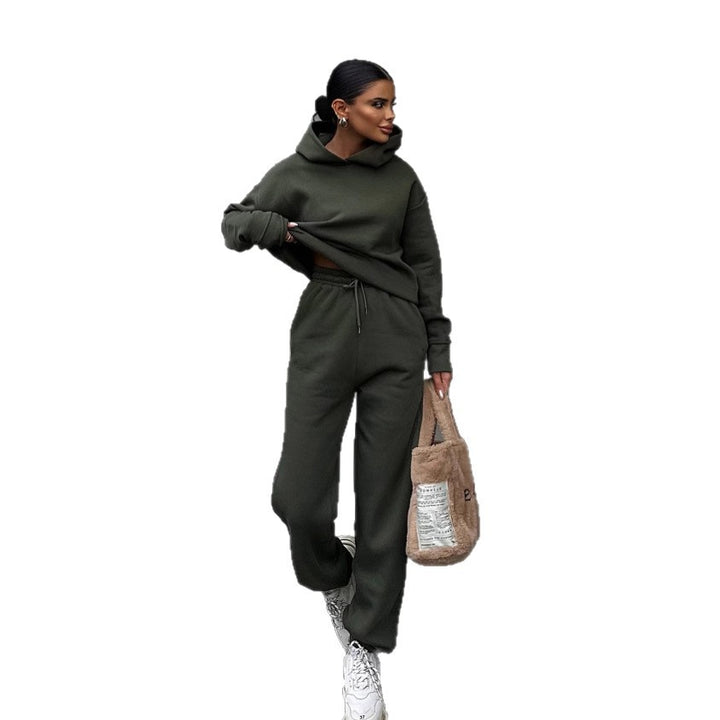Damernas avslappnade huvtröja och joggingdräkt med elastisk midja och oversized snitt-Eva Jonsson