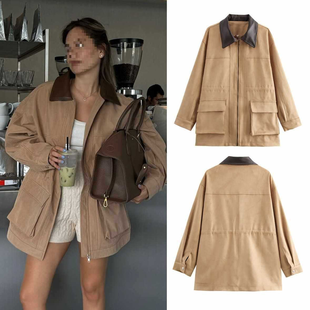 Damernas avslappnade jacka med minimalistisk look och praktiska fickor Mirla-Eva Jonsson
