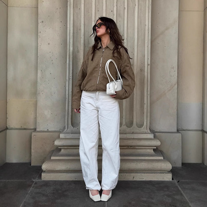 Damernas avslappnade mockajacka i oversized passform Eva Jonsson-Eva Jonsson