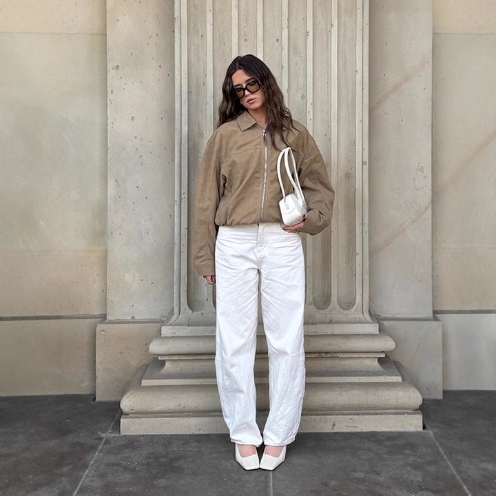 Damernas avslappnade mockajacka i oversized passform Eva Jonsson-Eva Jonsson