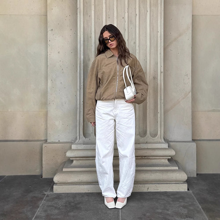 Damernas avslappnade mockajacka i oversized passform Eva Jonsson-Eva Jonsson