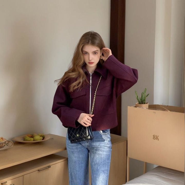 Damernas avslappnade overshirt-jacka med fickor och dragkedja Mirla-Eva Jonsson