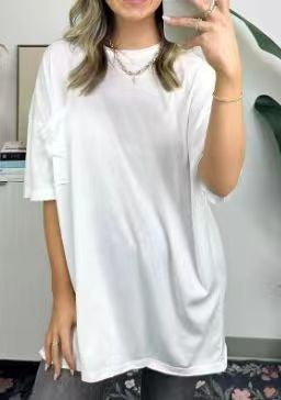 Damernas avslappnade oversized T-shirt med bröstficka Eva Jonsson-Eva Jonsson