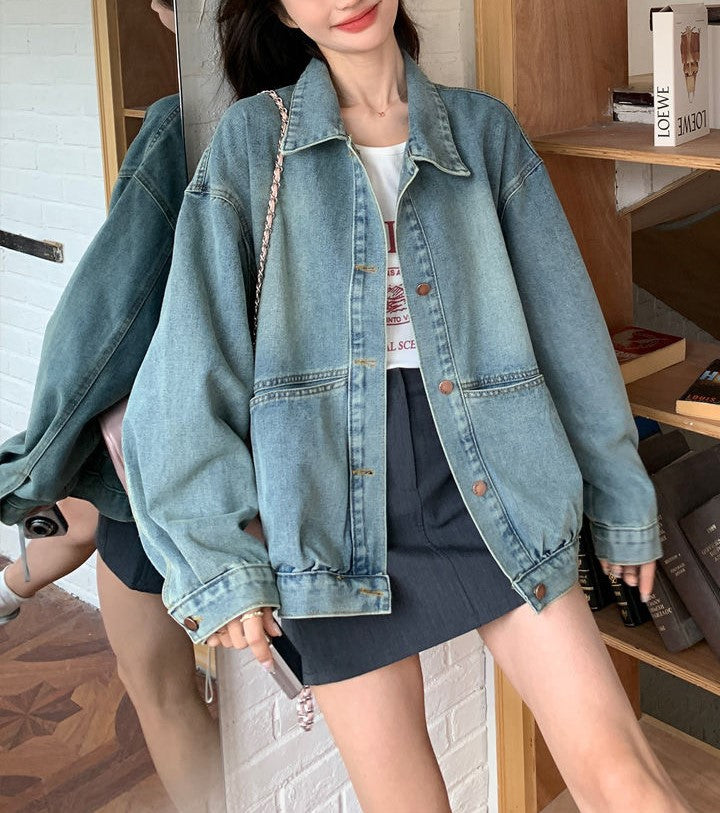 Damernas avslappnade oversized denimjacka Mirla-Eva Jonsson