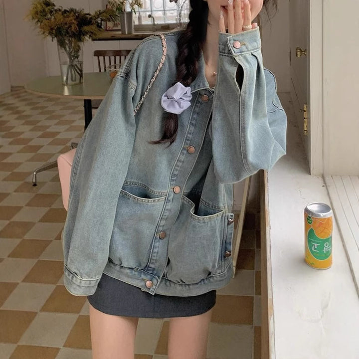 Damernas avslappnade oversized denimjacka Mirla-Eva Jonsson