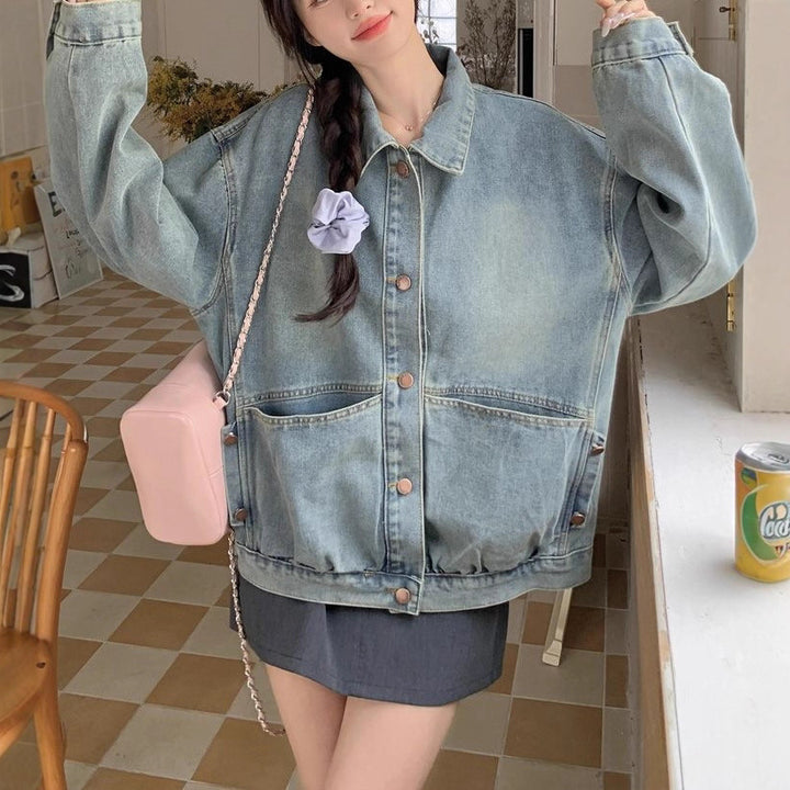 Damernas avslappnade oversized denimjacka Mirla-Eva Jonsson