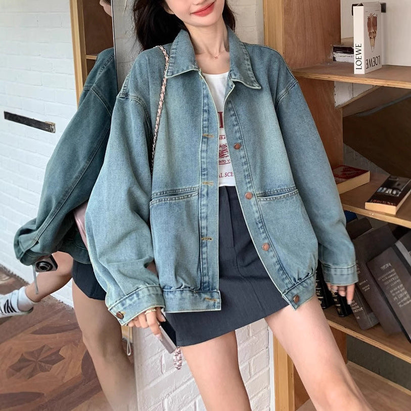Damernas avslappnade oversized denimjacka Mirla-Eva Jonsson