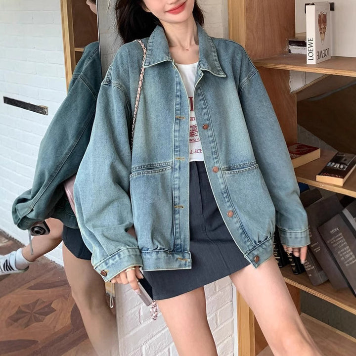 Damernas avslappnade oversized denimjacka Mirla-Eva Jonsson