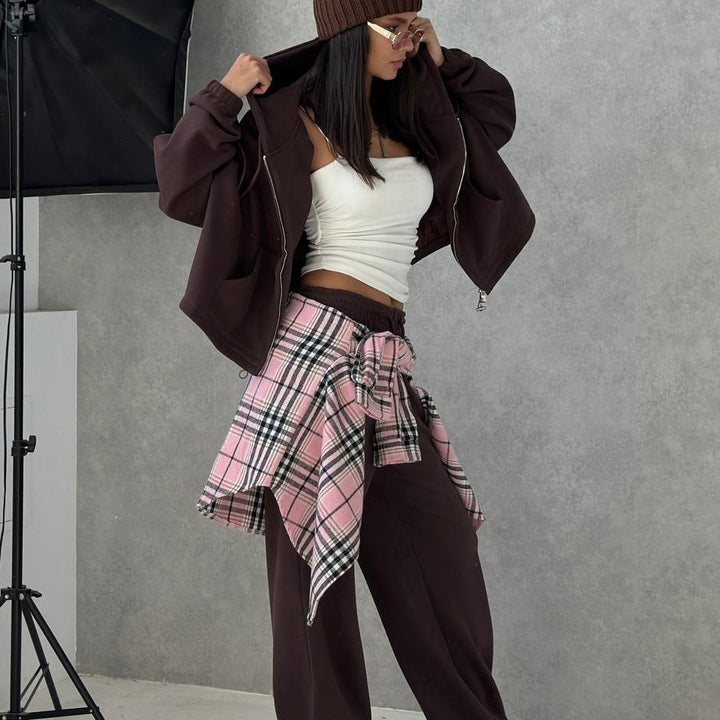 Damernas avslappnade oversized hoodiejacka med sidofickor Mirla-Eva Jonsson