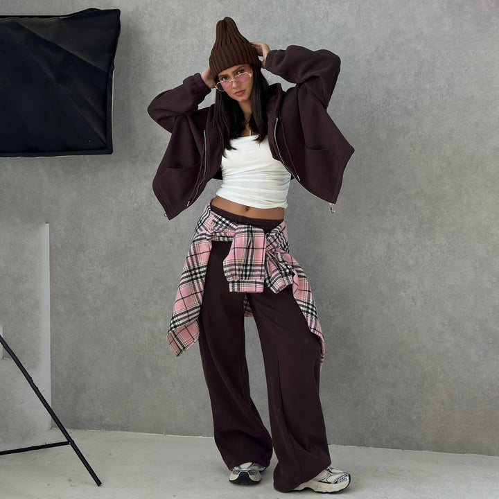 Damernas avslappnade oversized hoodiejacka med sidofickor Mirla-Eva Jonsson