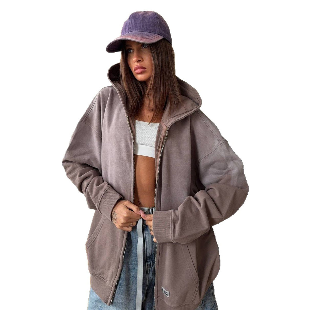 Damernas avslappnade oversized-jacka med hög krage och praktiska fickor Mirla-Eva Jonsson