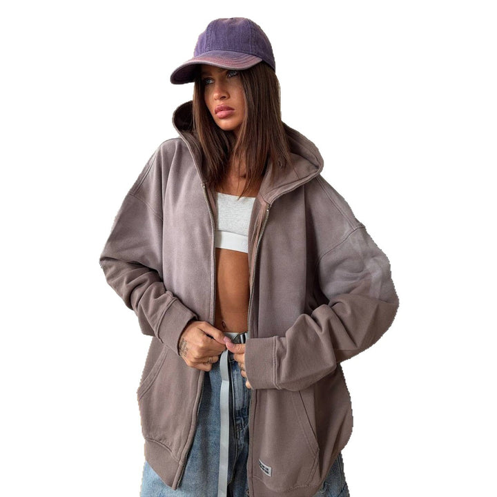 Damernas avslappnade oversized-jacka med hög krage och praktiska fickor Mirla-Eva Jonsson