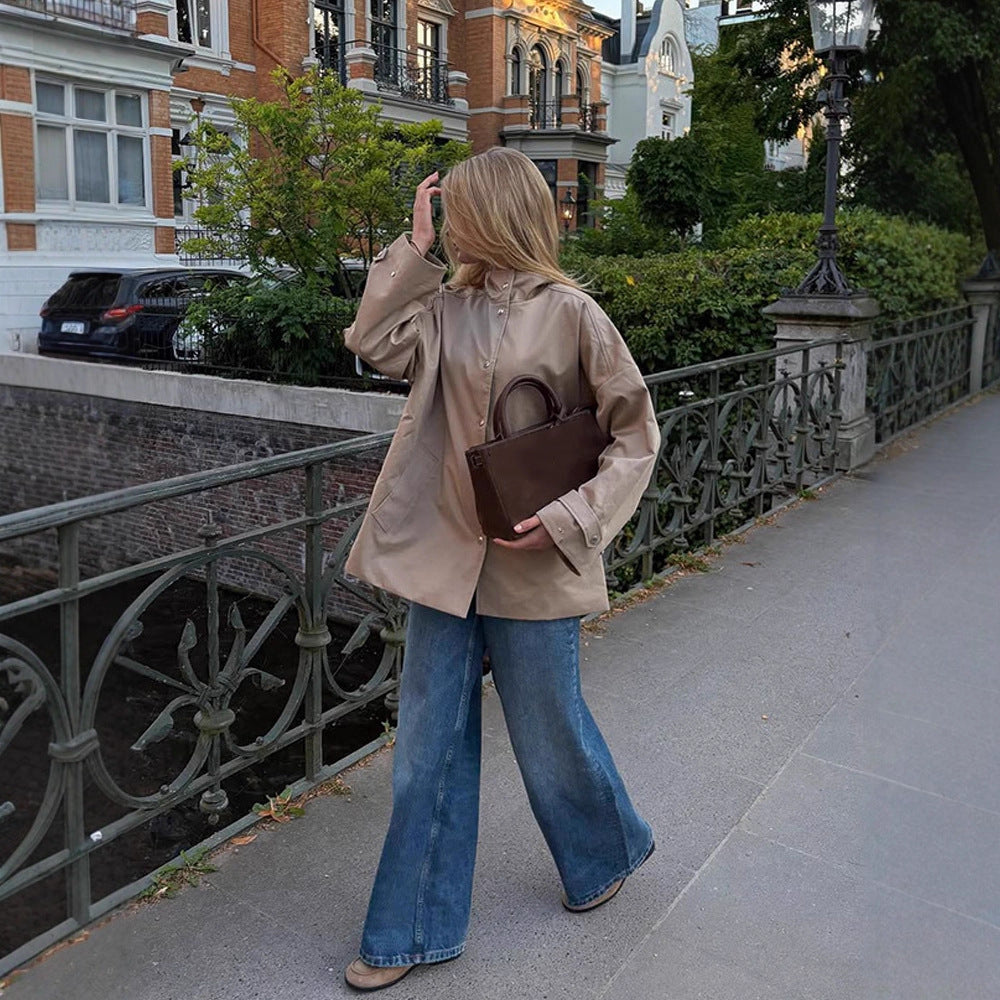 Damernas avslappnade oversized jacka med praktiska fickor Eva Jonsson-Eva Jonsson