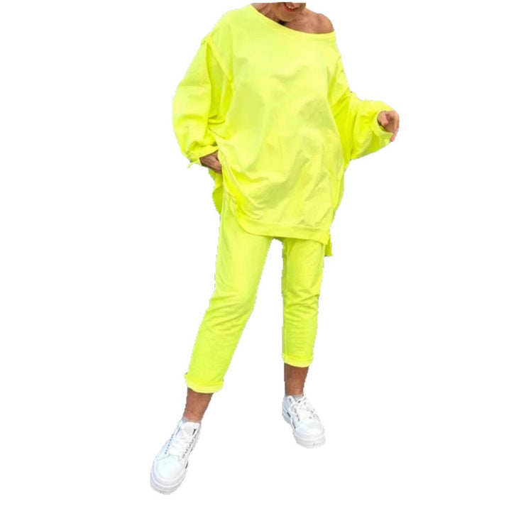 Damernas avslappnade oversized lounge-outfit med elastisk midja Mirla-Eva Jonsson