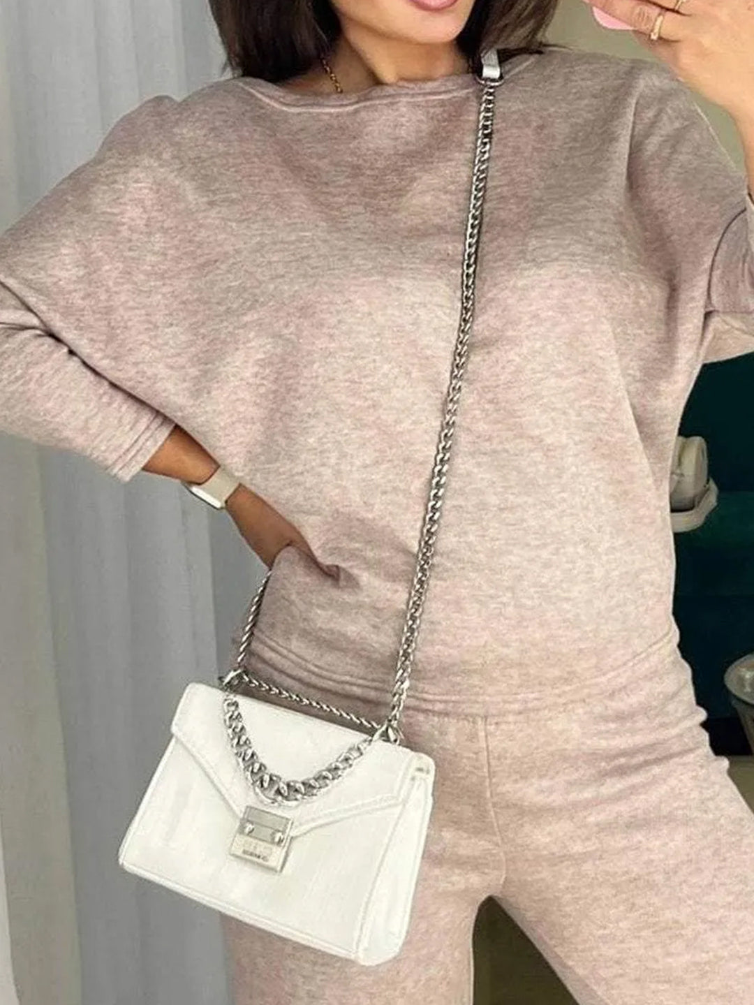 Damernas avslappnade oversized sweatshirt Eva Jonsson-Eva Jonsson