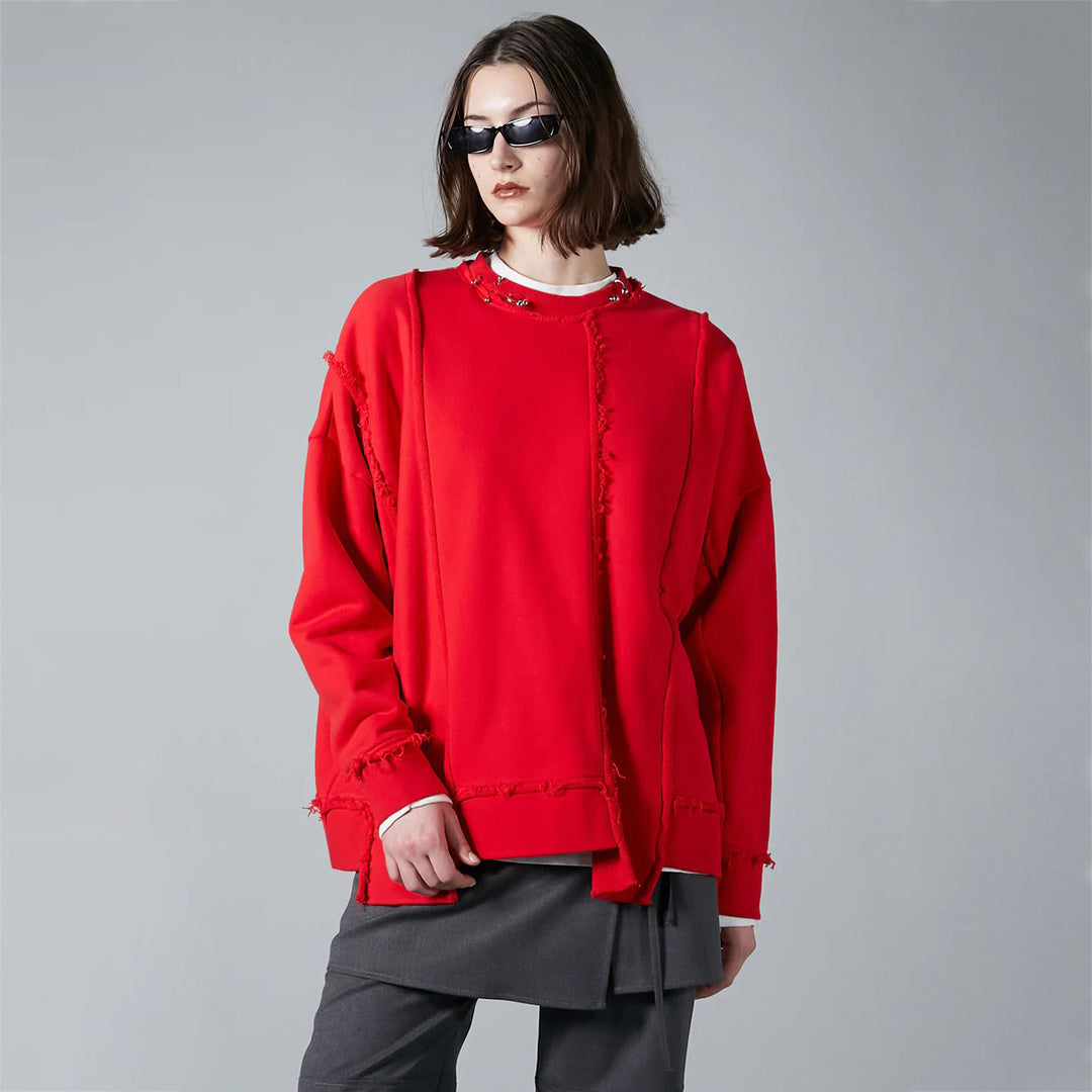 Damernas avslappnade oversized sweatshirt med unik sömdetalj Mirla-Eva Jonsson