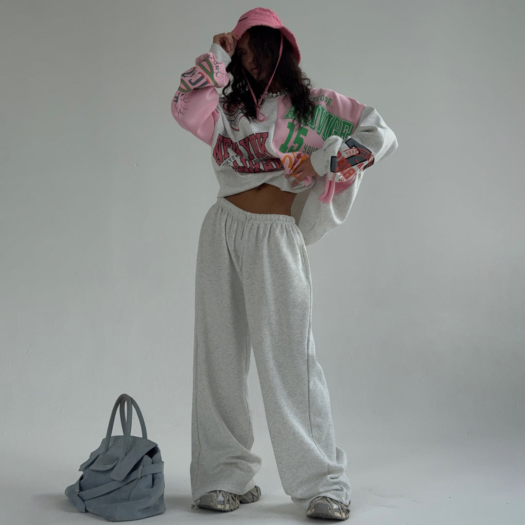 Damernas avslappnade oversized sweatshirt och joggingset Mirla-Eva Jonsson