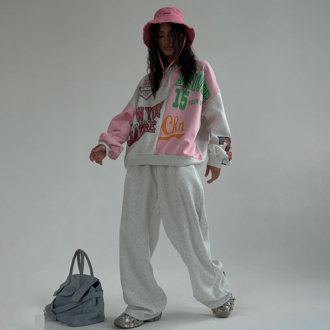 Damernas avslappnade oversized sweatshirt och joggingset Mirla-Eva Jonsson