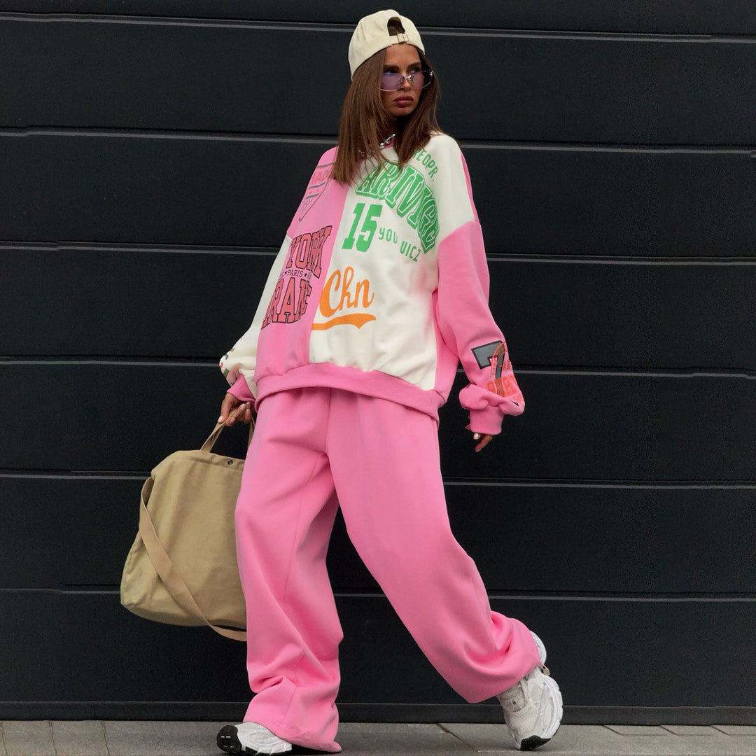 Damernas avslappnade oversized sweatshirt och joggingset Mirla-Eva Jonsson