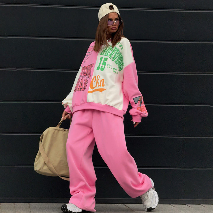 Damernas avslappnade oversized sweatshirt och joggingset Mirla-Eva Jonsson