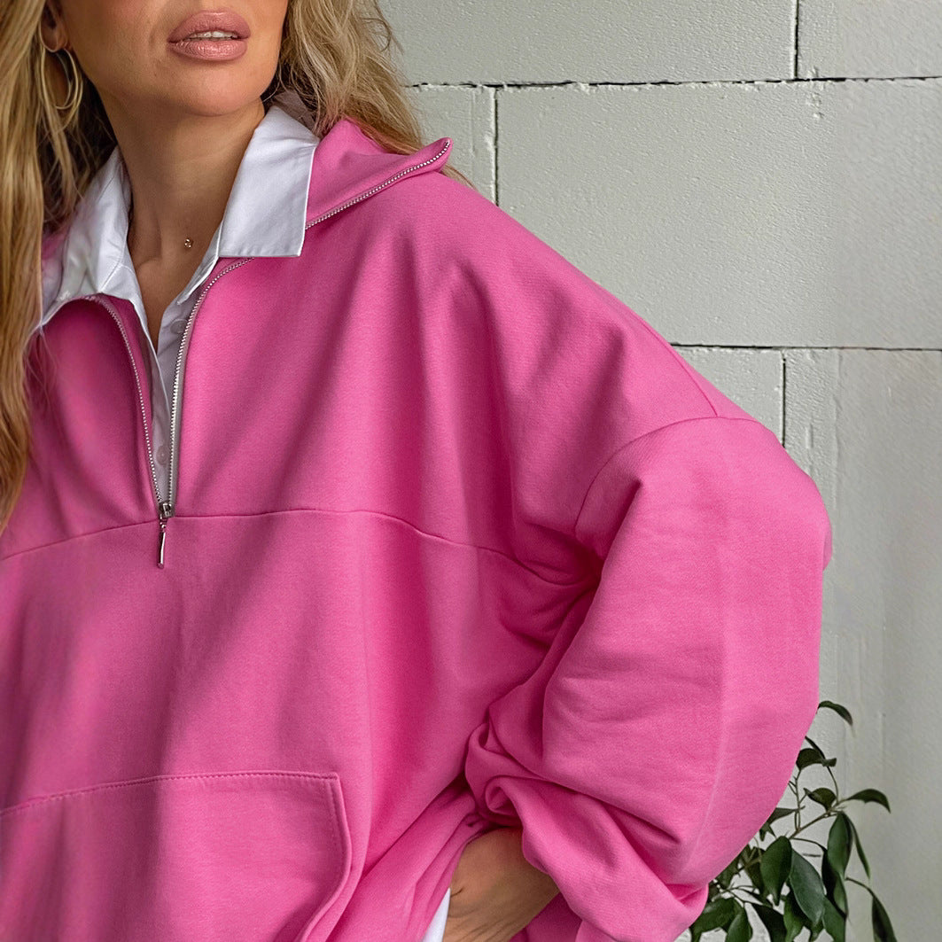 Damernas avslappnade oversized tröja med ståkrage Mirla-Eva Jonsson