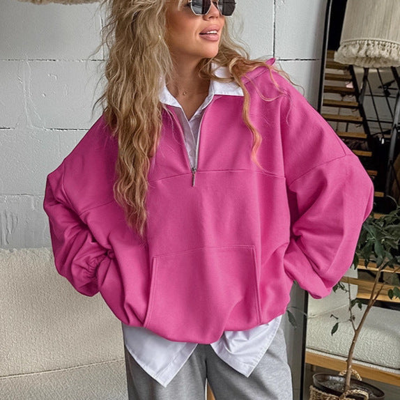 Damernas avslappnade oversized tröja med ståkrage Mirla-Eva Jonsson