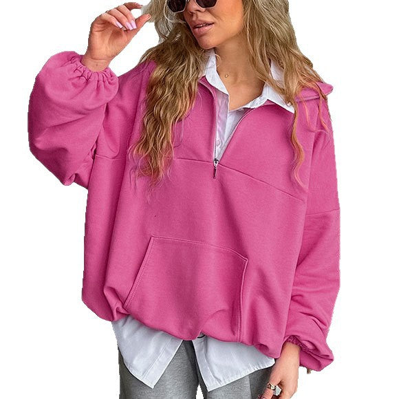 Damernas avslappnade oversized tröja med ståkrage Mirla-Eva Jonsson