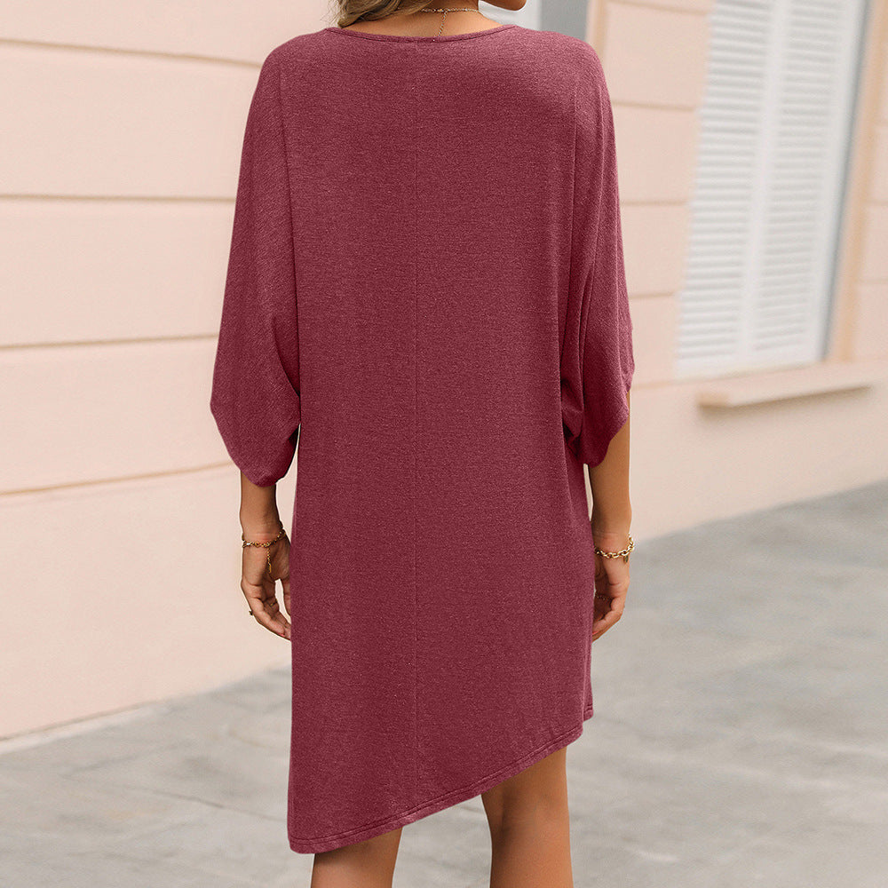 Damernas avslappnade oversized tunika-klänning med sidofickor och mjukt jersey-design Eva Jonsson-Eva Jonsson