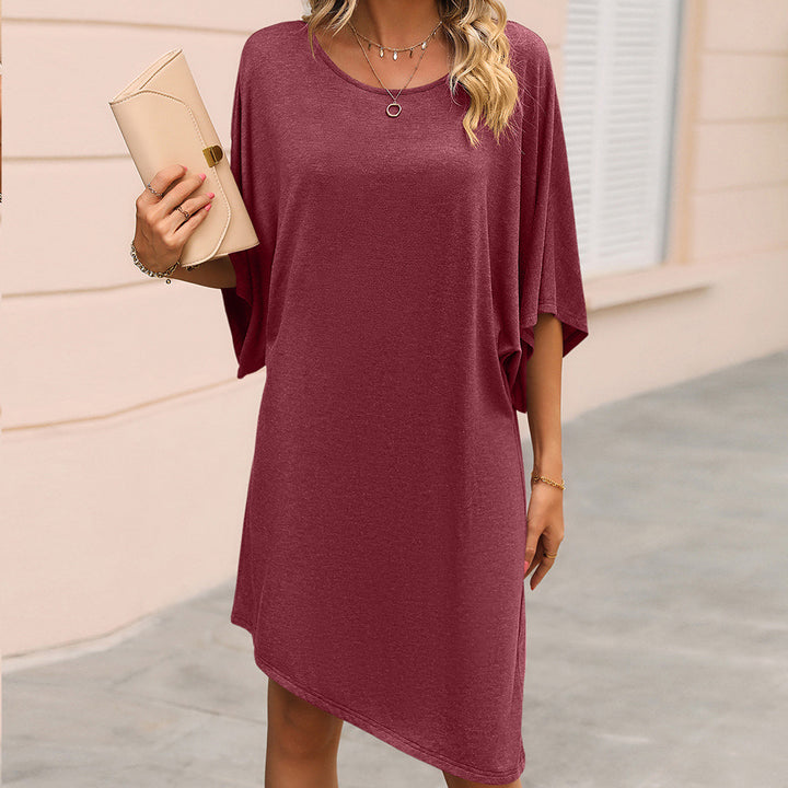 Damernas avslappnade oversized tunika-klänning med sidofickor och mjukt jersey-design Eva Jonsson-Eva Jonsson
